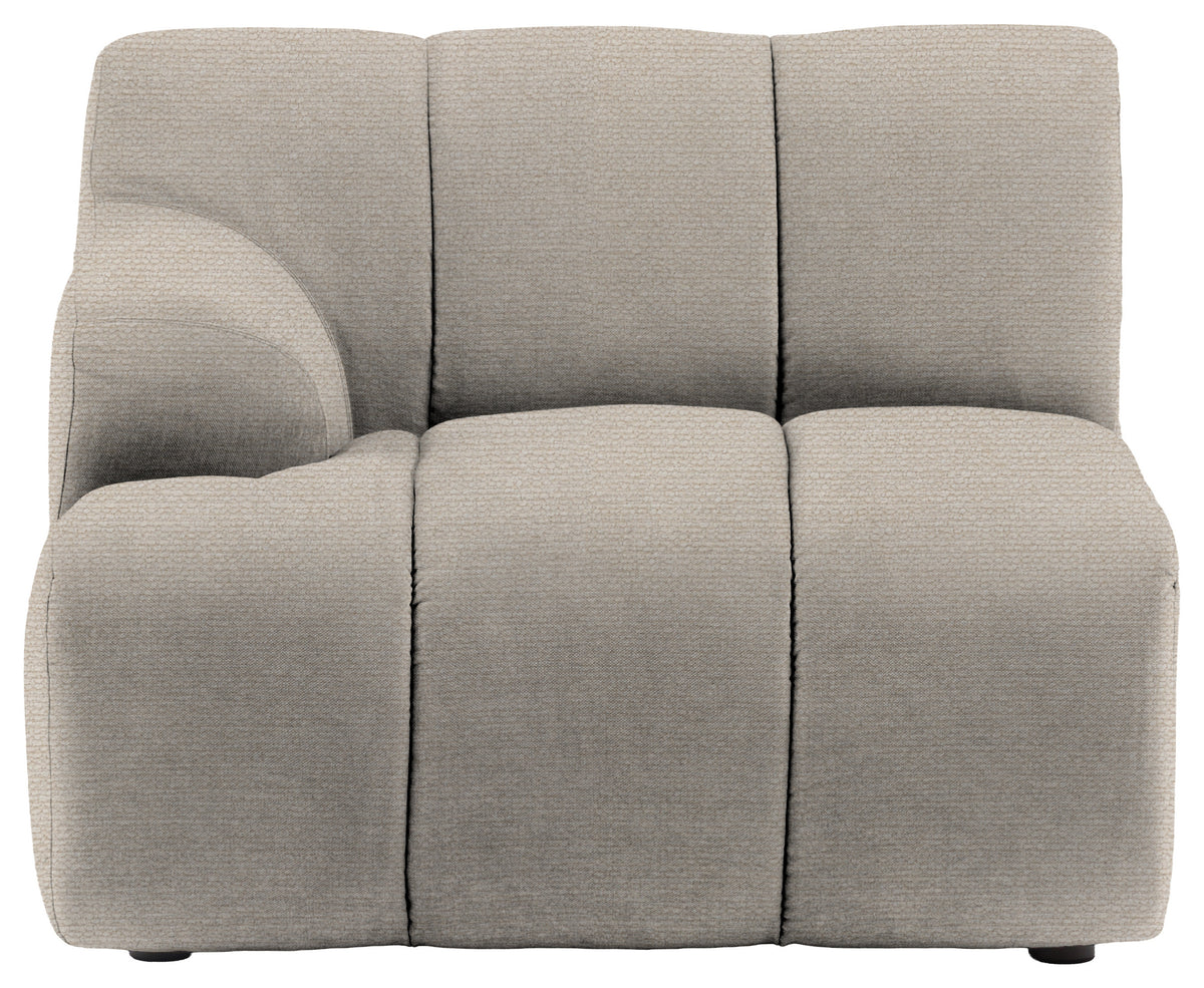 Gallery Direct Como LH Arm Module in Mikah Vanilla upholstery, product view
