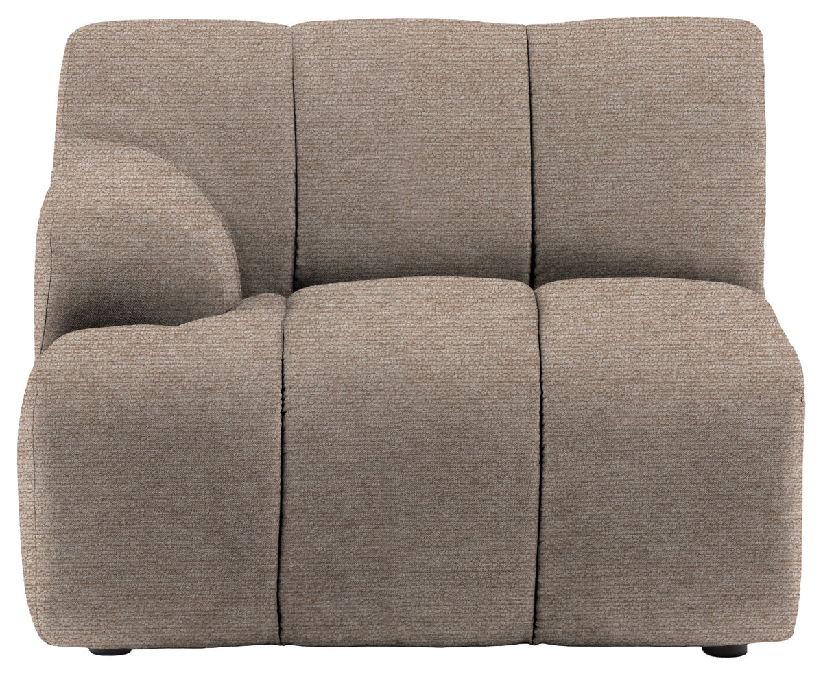 Gallery Direct Como LH Arm Module in Mikah Wicker upholstery, product view