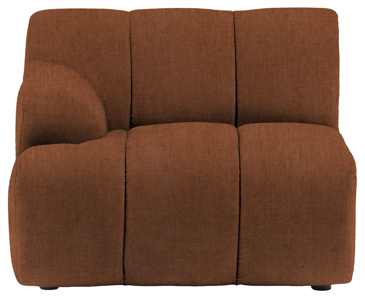 Gallery Direct Como LH Arm Module in Verona Apricot upholstery, product view
