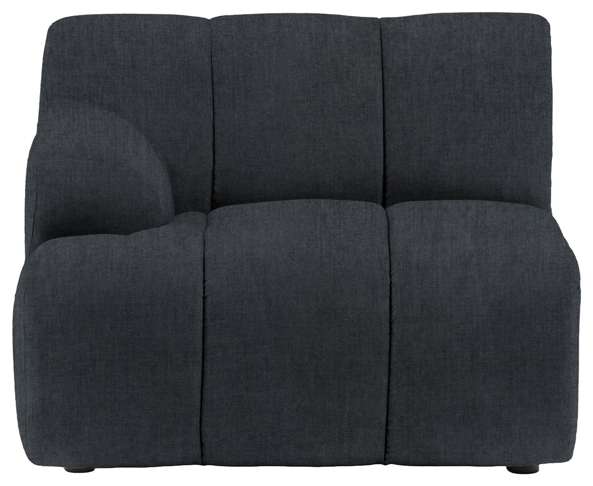 Gallery Direct Como LH Arm Module in Verona Azure upholstery, product view