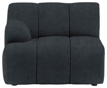 Gallery Direct Como LH Arm Module in Verona Azure upholstery, product view