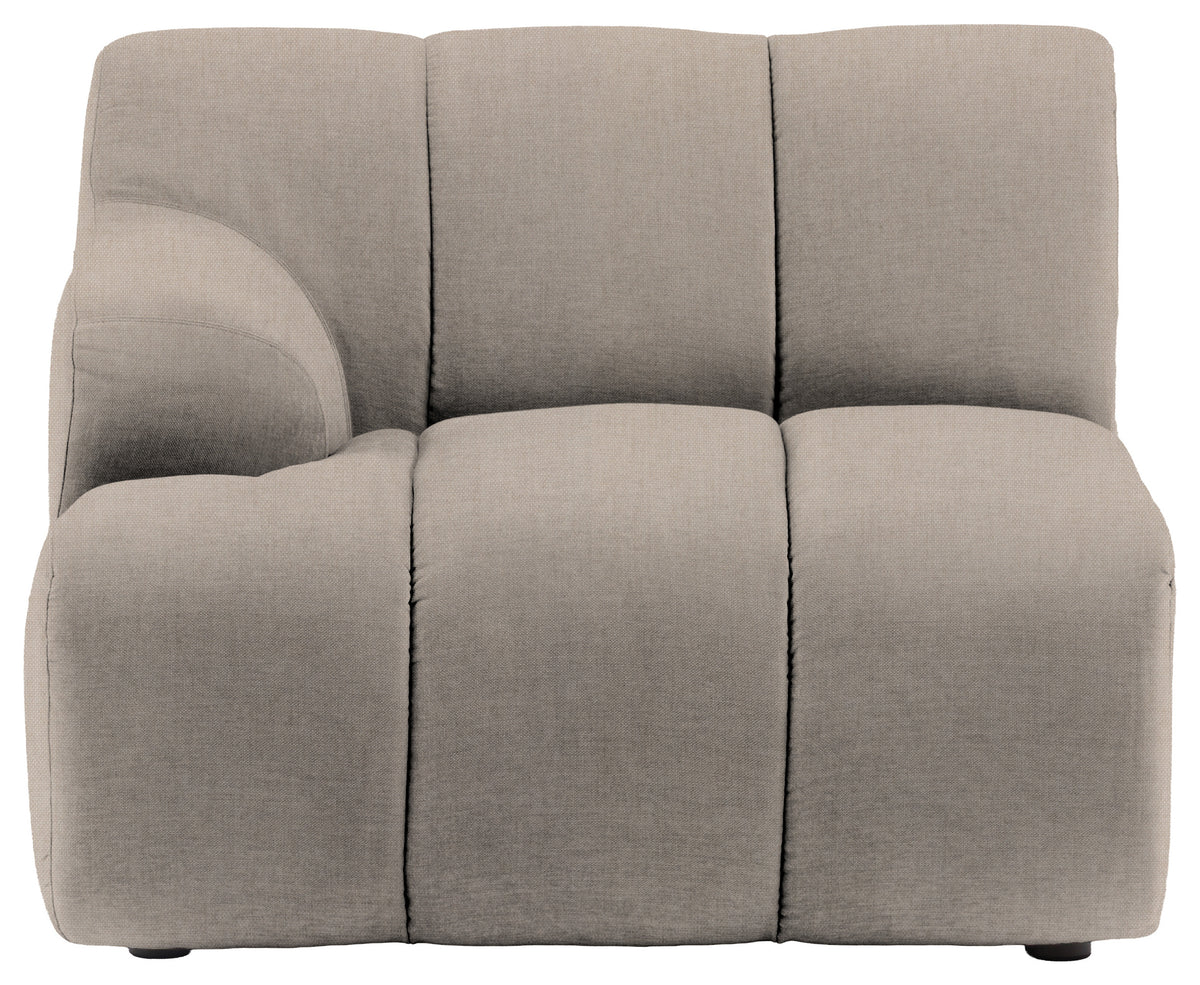 Gallery Direct Como LH Arm Module in Verona Ghost upholstery, product view