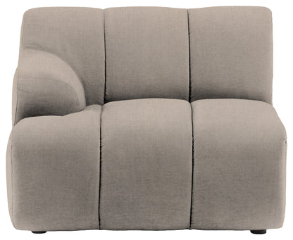 Gallery Direct Como LH Arm Module in Verona Ghost upholstery, product view