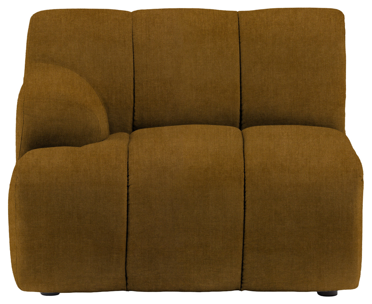 Gallery Direct Como LH Arm Module in Verona Golden upholstery, product view