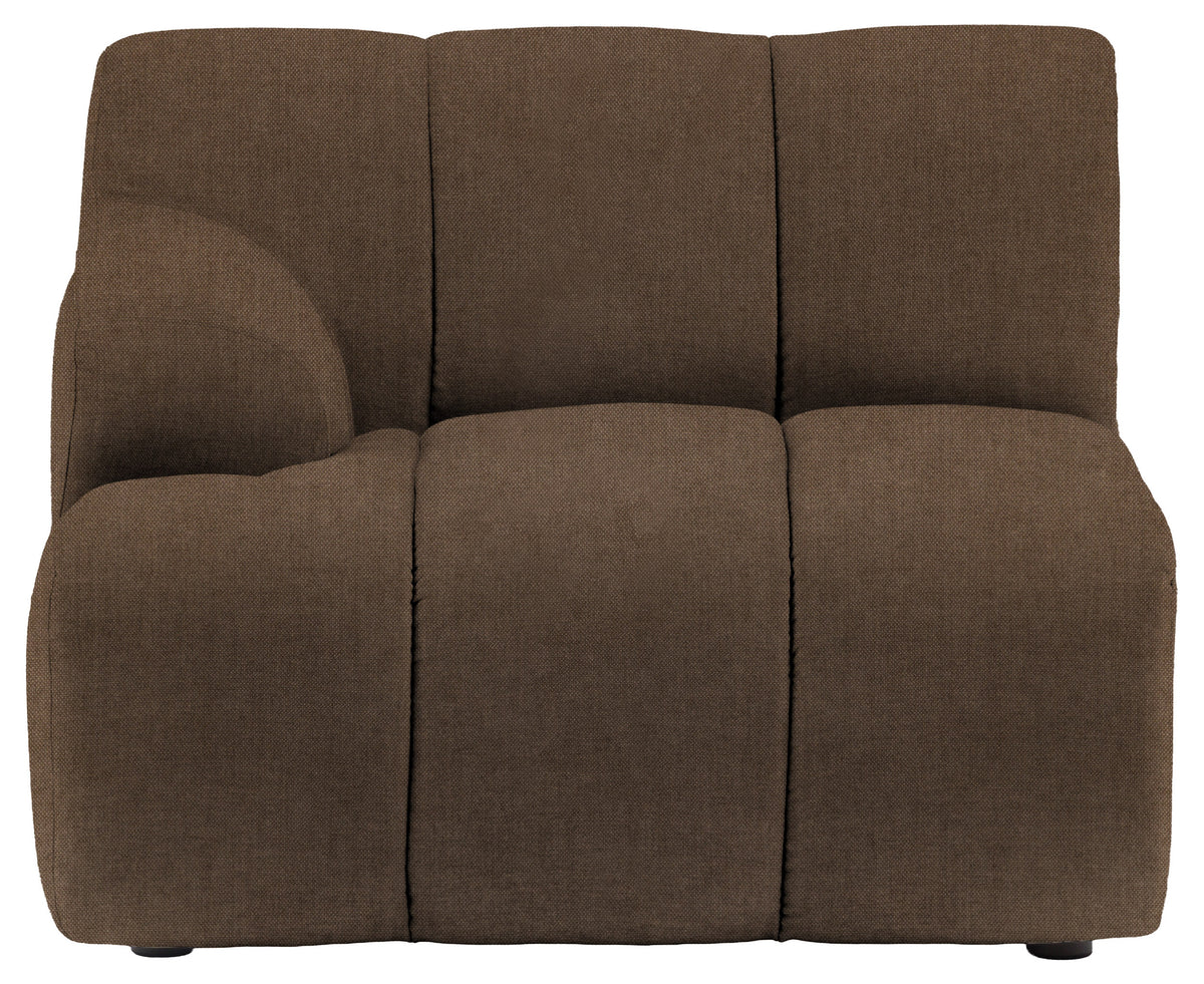 Gallery Direct Como LH Arm Module in Verona Sepia upholstery, product view