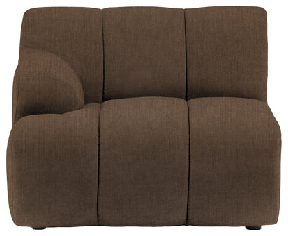 Gallery Direct Como LH Arm Module in Verona Sepia upholstery, product view
