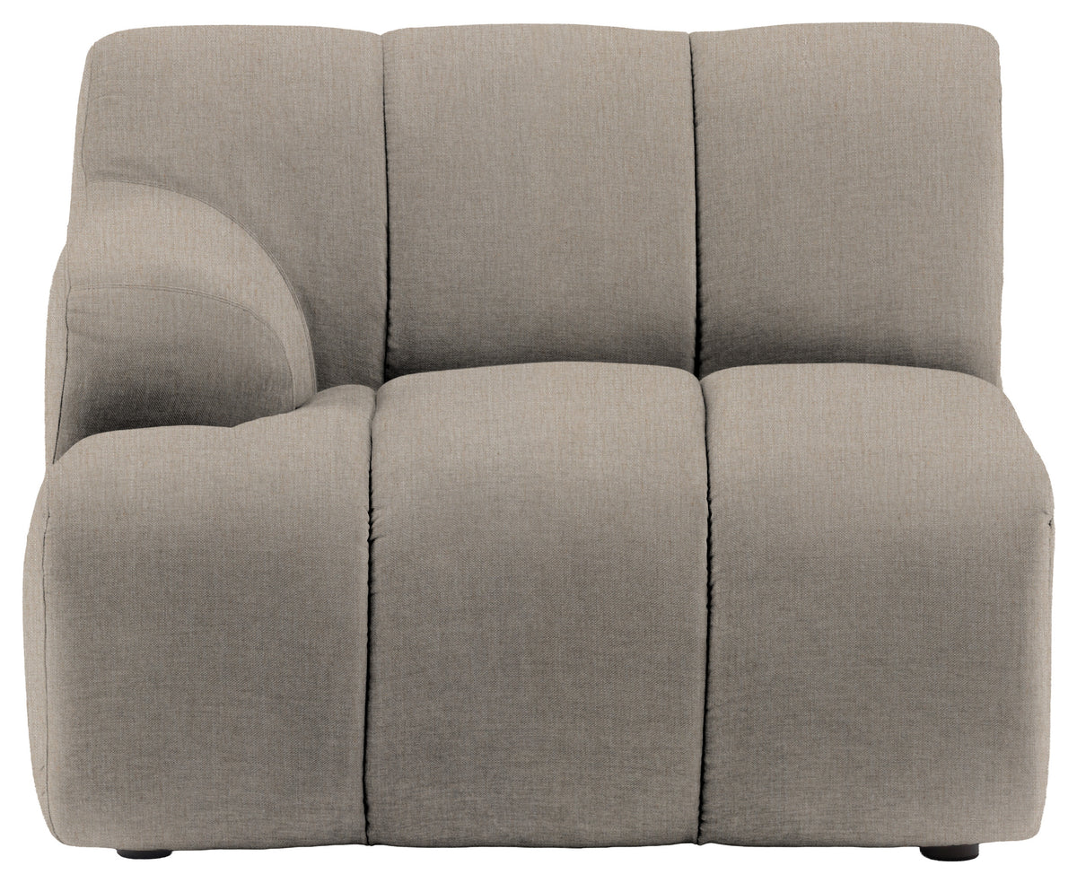 Gallery Direct Como LH Arm Module in Willow Dusty upholstery, product view