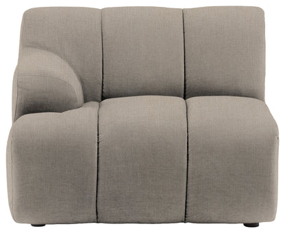 Gallery Direct Como LH Arm Module in Willow Dusty upholstery, product view