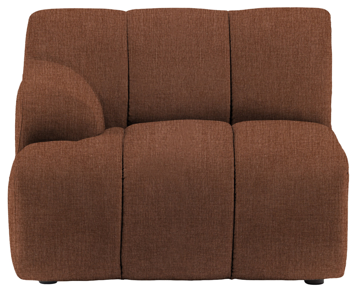 Gallery Direct Como LH Arm Module in Willow Henna upholstery, product view