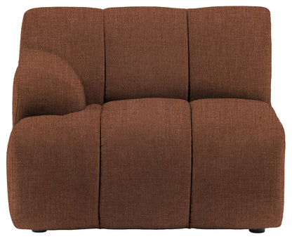 Gallery Direct Como LH Arm Module in Willow Henna upholstery, product view