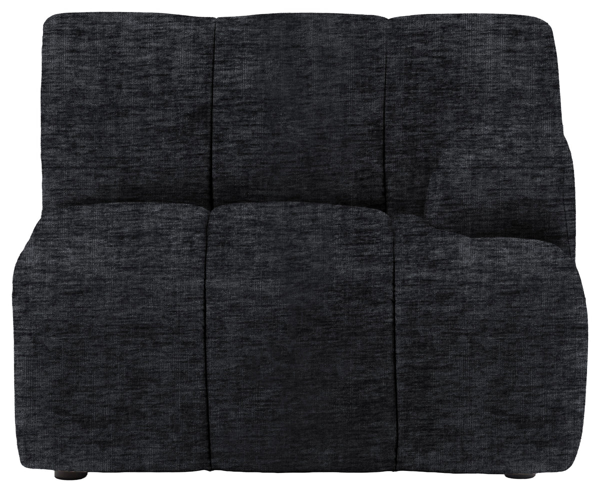 Gallery Direct Como RH Arm Module in Celine Battleship upholstery, product view