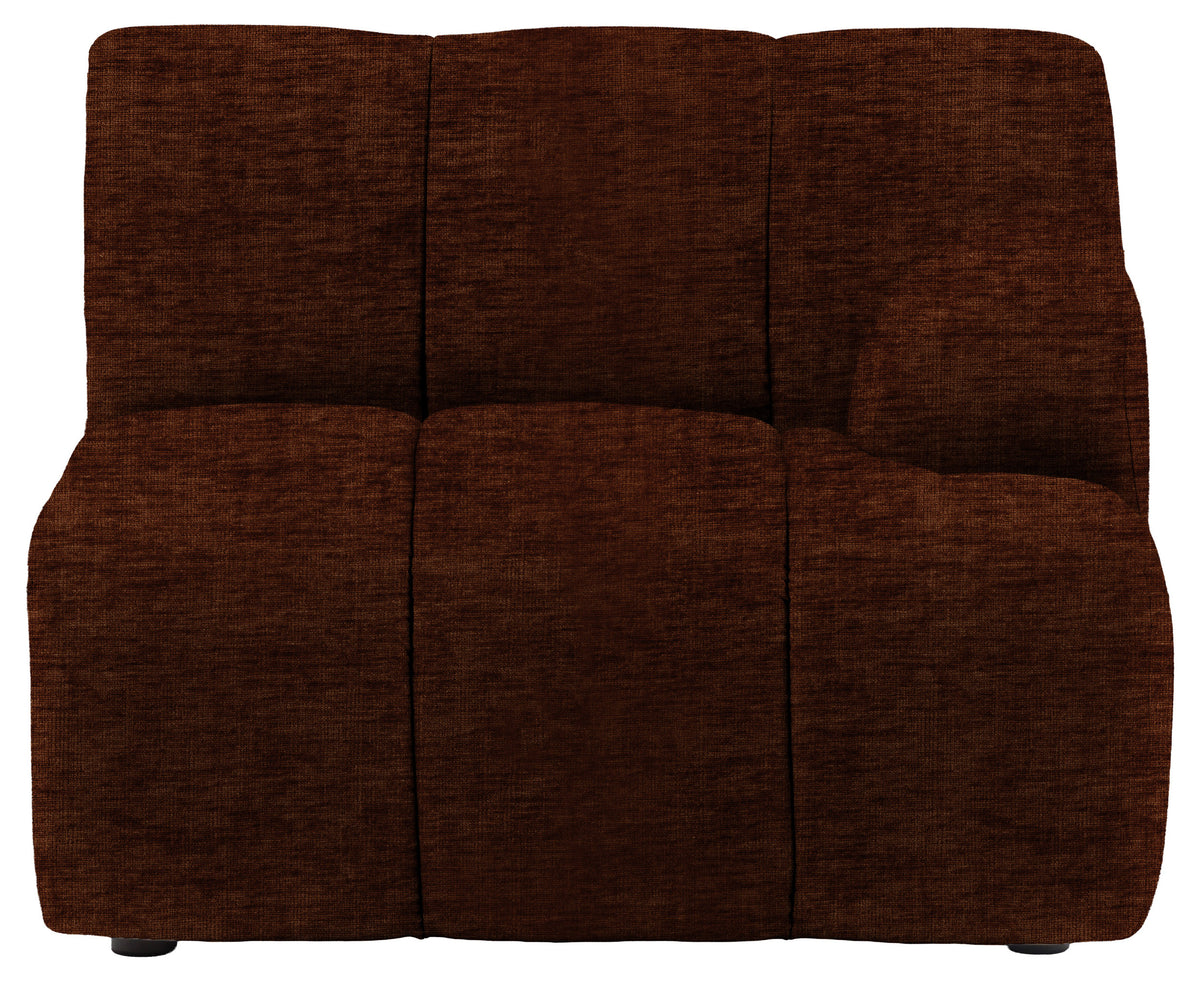 Gallery Direct Como RH Arm Module in Celine Brandy upholstery, product view