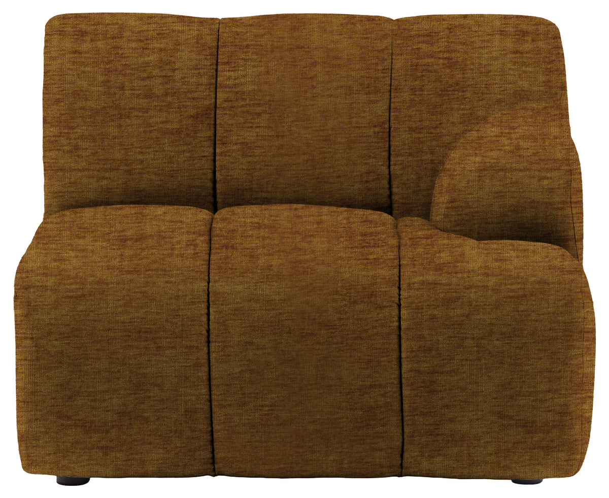 Gallery Direct Como RH Arm Module in Celine Harvest upholstery, product view