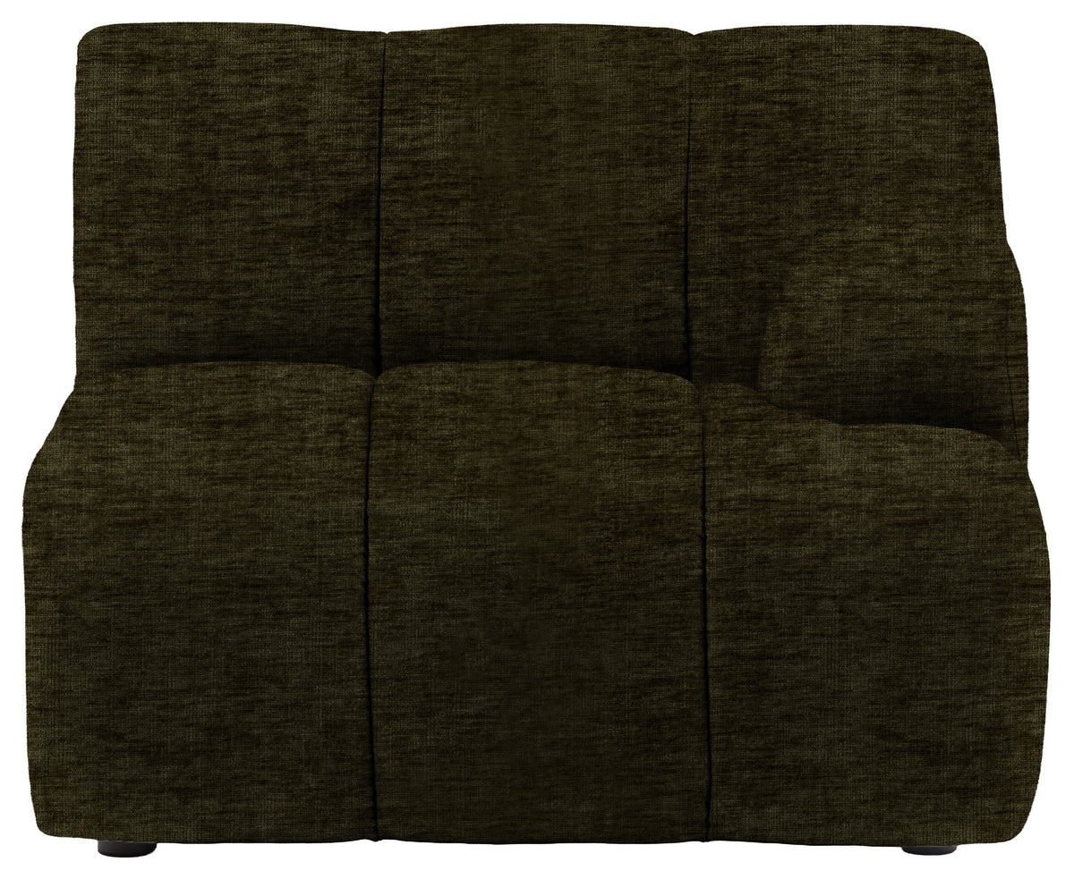 Gallery Direct Como RH Arm Module in Celine Olive upholstery, product view