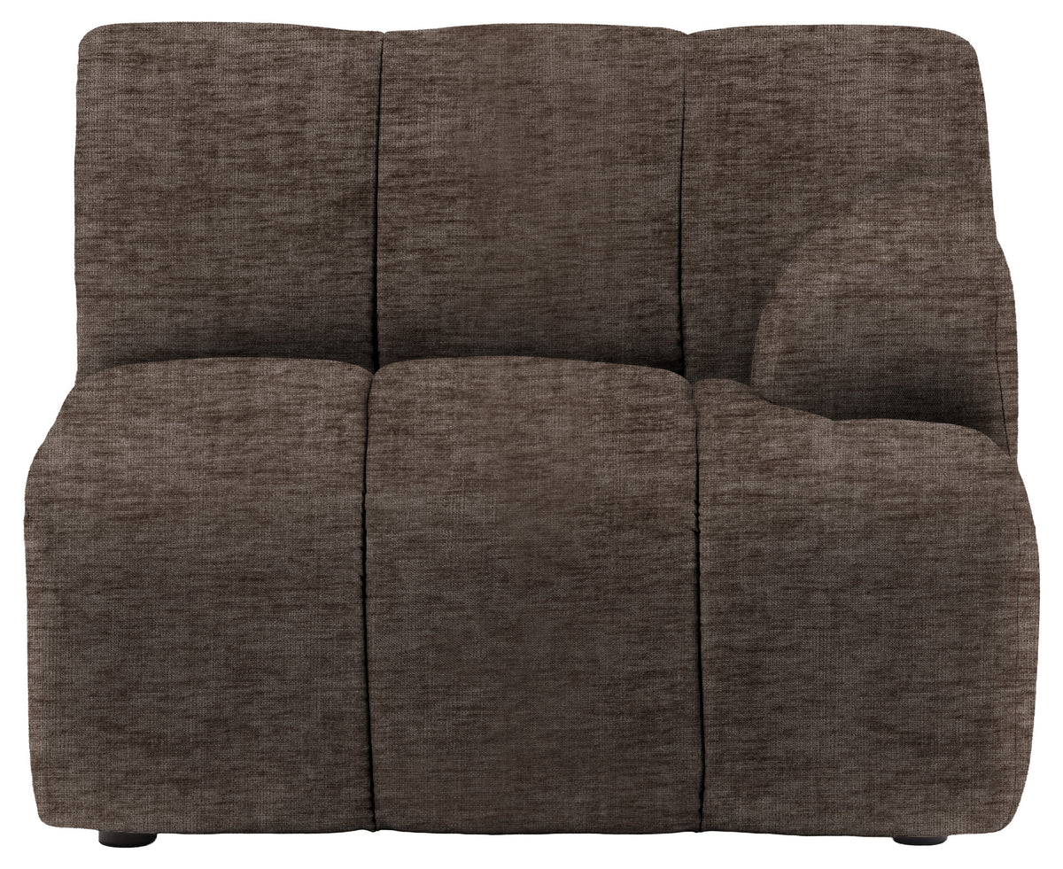 Gallery Direct Como RH Arm Module in Celine Shadow upholstery, product view