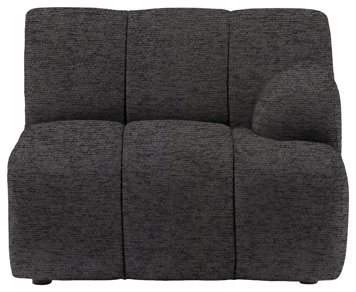 Gallery Direct Como RH Arm Module in Mikah Ashen upholstery, product view