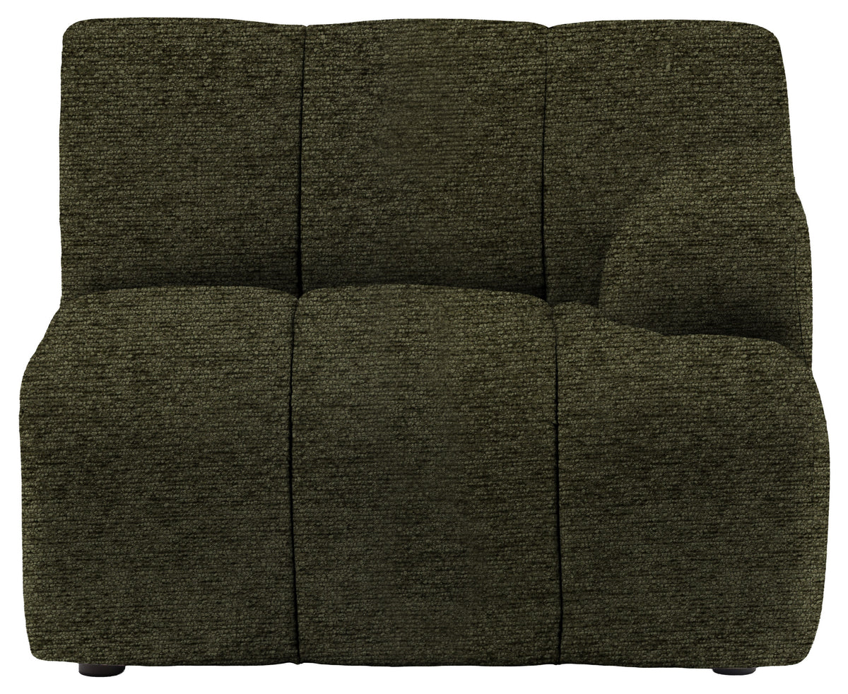 Gallery Direct Como RH Arm Module in Mikah Basil upholstery, product view