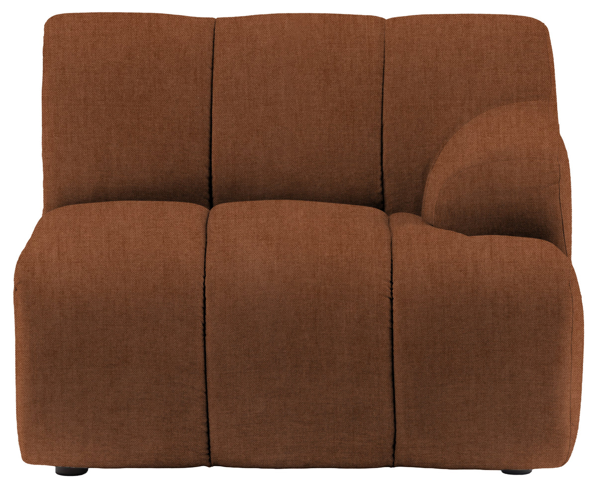 Gallery Direct Como RH Arm Module in Verona Apricot upholstery, product view