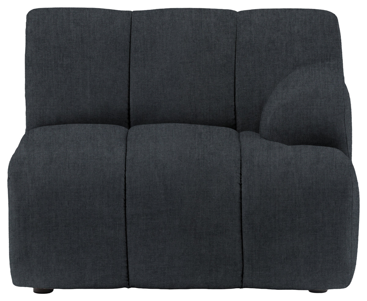 Gallery Direct Como RH Arm Module in Verona Azure upholstery, product view