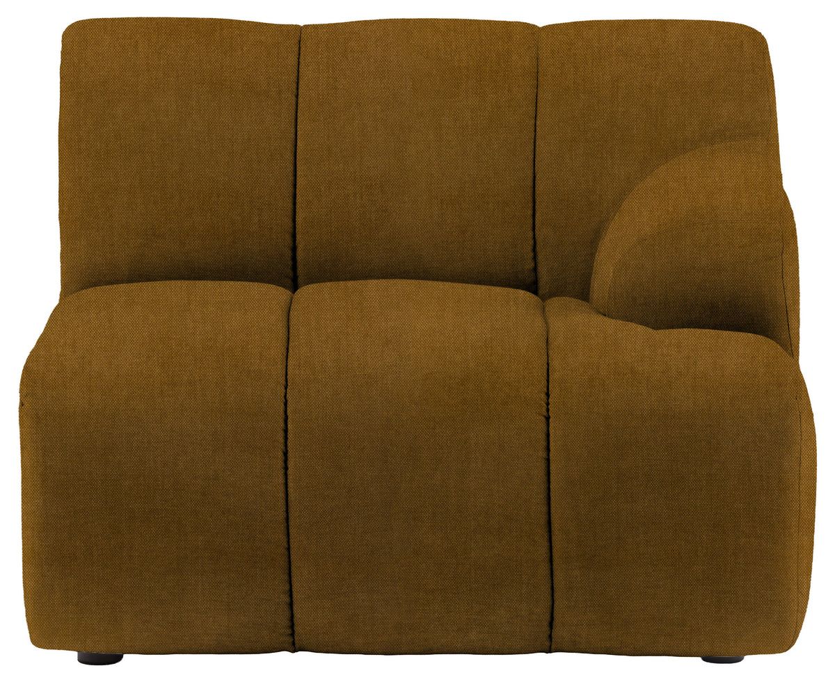 Gallery Direct Como RH Arm Module in Verona Golden upholstery, product view
