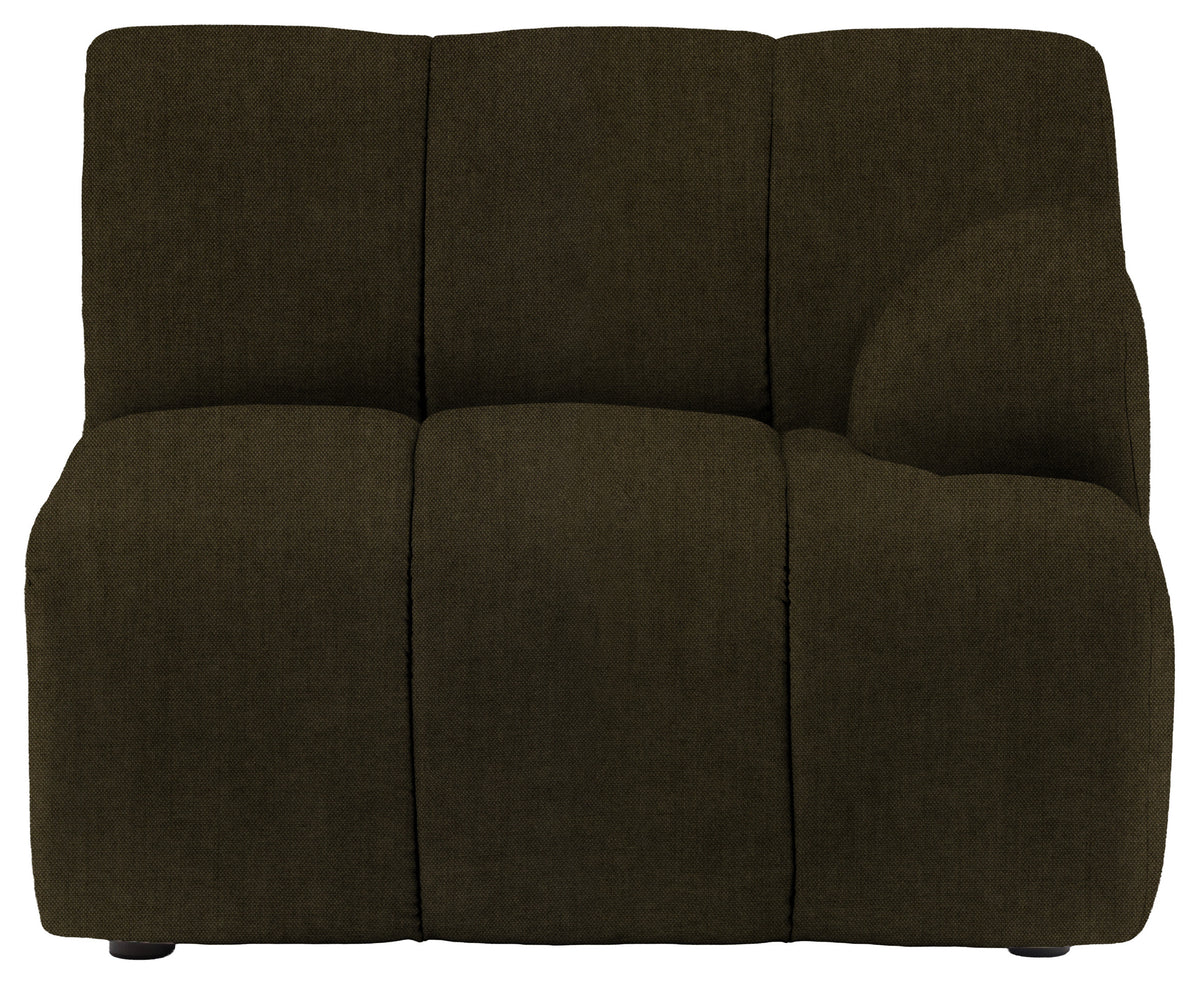 Gallery Direct Como RH Arm Module in Verona Seaweed upholstery, product view