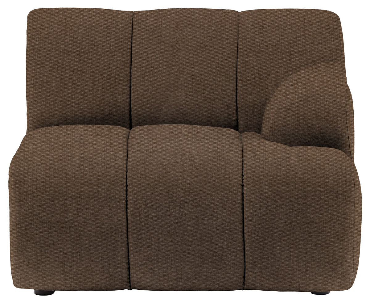 Gallery Direct Como RH Arm Module in Verona Sepia upholstery, product view