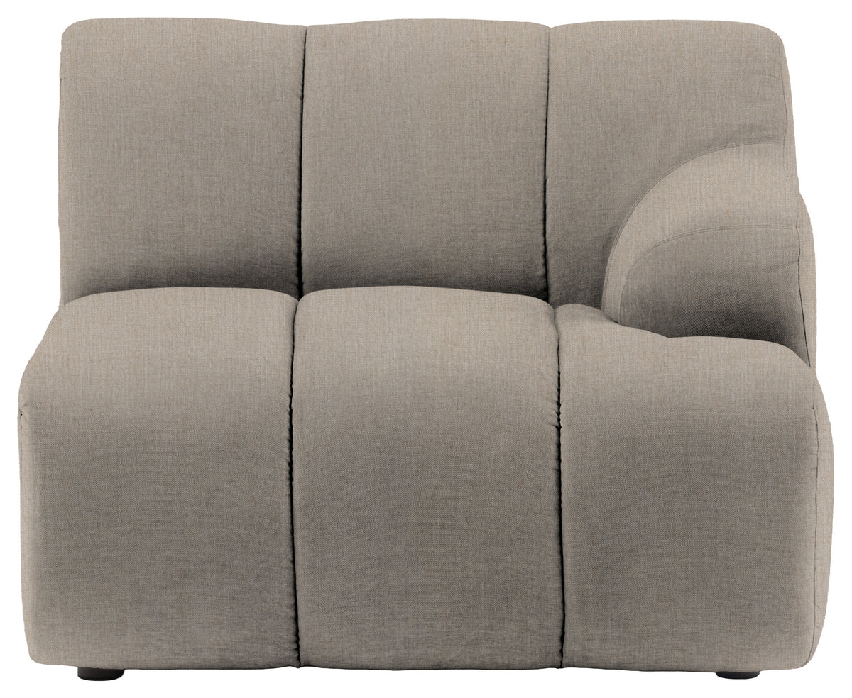 Gallery Direct Como RH Arm Module in Willow Dusty upholstery, product view