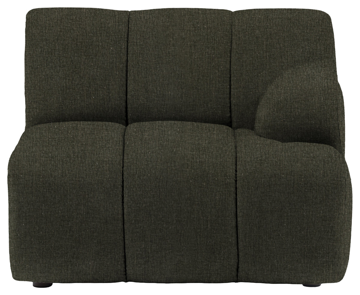 Gallery Direct Como RH Arm Module in Willow Hunter upholstery, product view