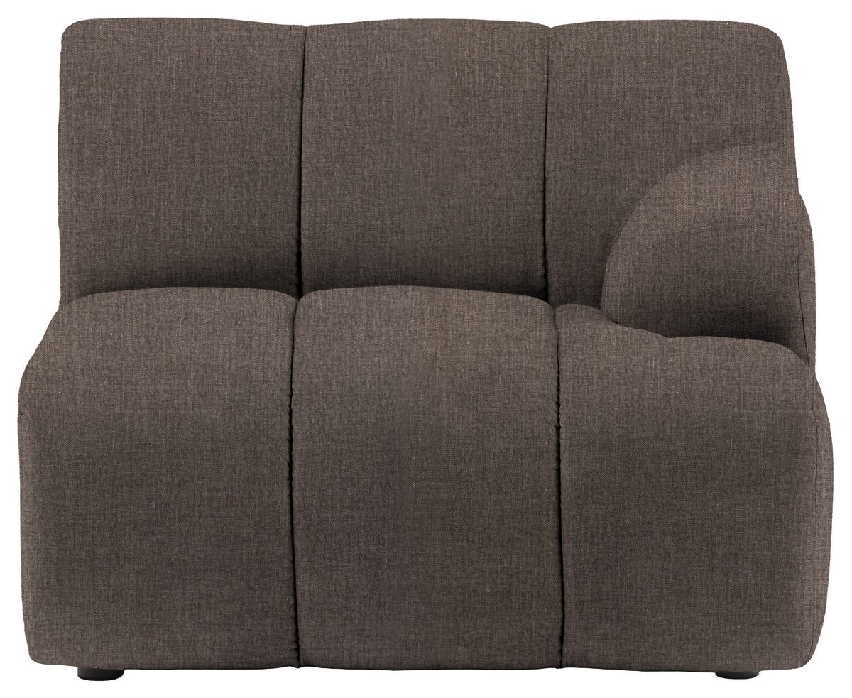 Gallery Direct Como RH Arm Module in Willow Stormy upholstery, product view