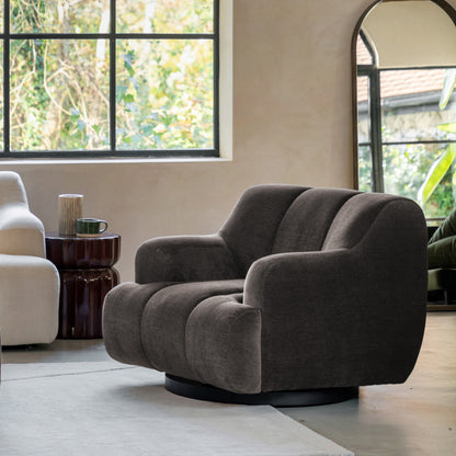 Gallery Direct Como Swivel Armchair styled in a living room