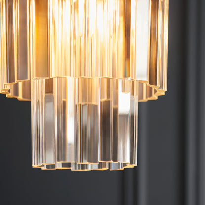 Gallery Direct Conaston 1 Pendant Light Brushed Aged Brass, close-up of the finish and design