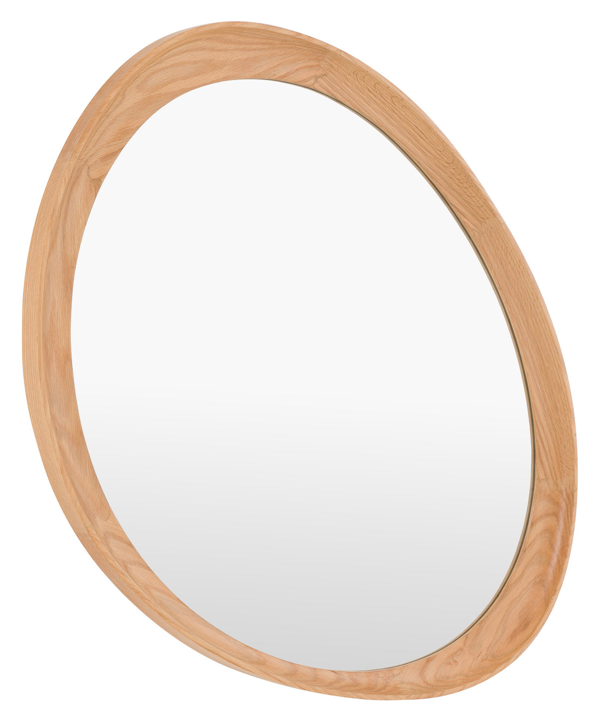 Gallery Direct Copenhagen Pebble Mirror Oak, complete product view