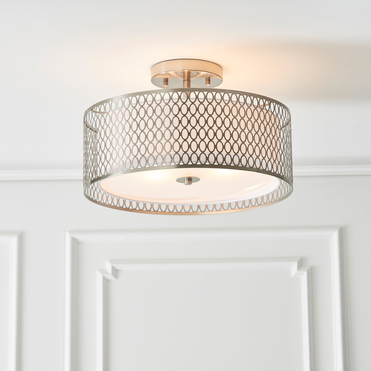 Gallery Direct Cordero Ceiling Lamp, styled in a room setting