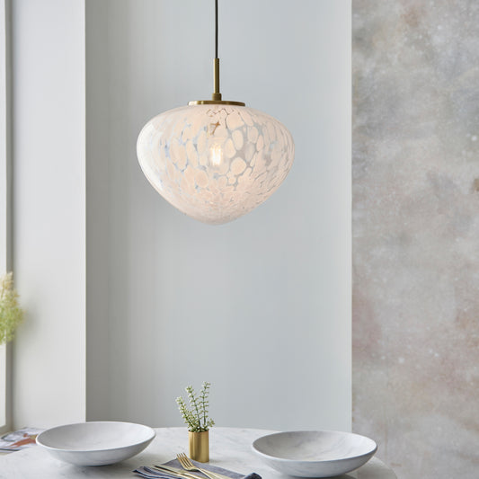 Gallery Direct Cornard 1 Pendant Light Brass, styled in a room setting