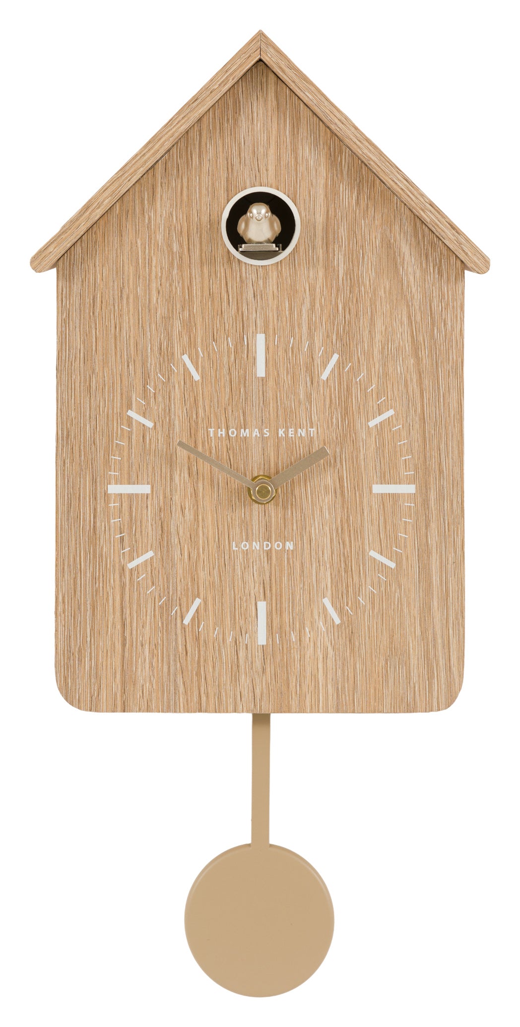 Gallery Direct Cuckoo Clock Oak, complete product view