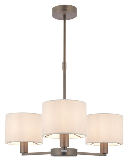 Gallery Direct Daley 3 Pendant Antique Bronze, complete product view on a white background