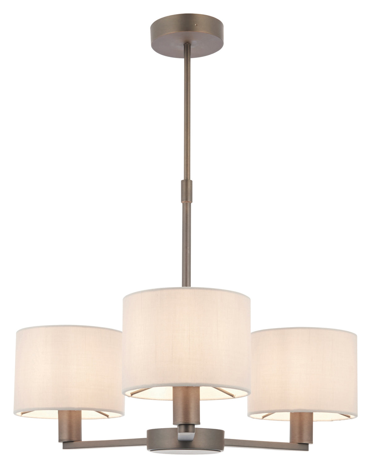 Gallery Direct Daley 3 Pendant Antique Bronze, complete product view on a white background