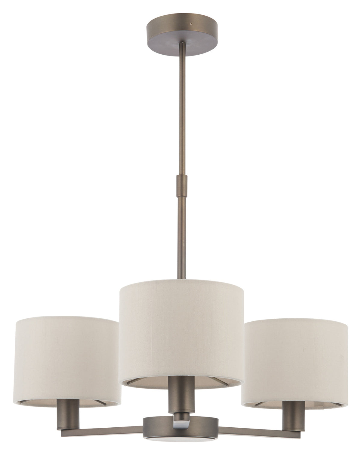Gallery Direct Daley 3 Pendant Antique Bronze, complete product view on a white background