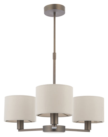 Gallery Direct Daley 3 Pendant Antique Bronze, complete product view on a white background