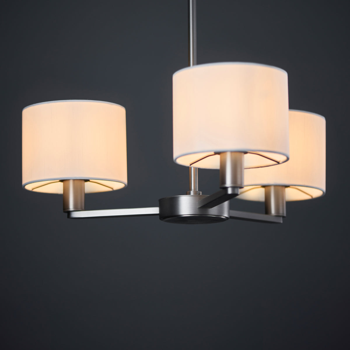 Gallery Direct Daley 3 Pendant Matt Nickel, styled in a room setting