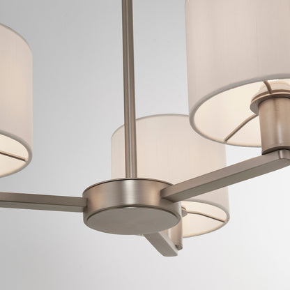 Gallery Direct Daley 3 Pendant Matt Nickel, close-up of the finish and design