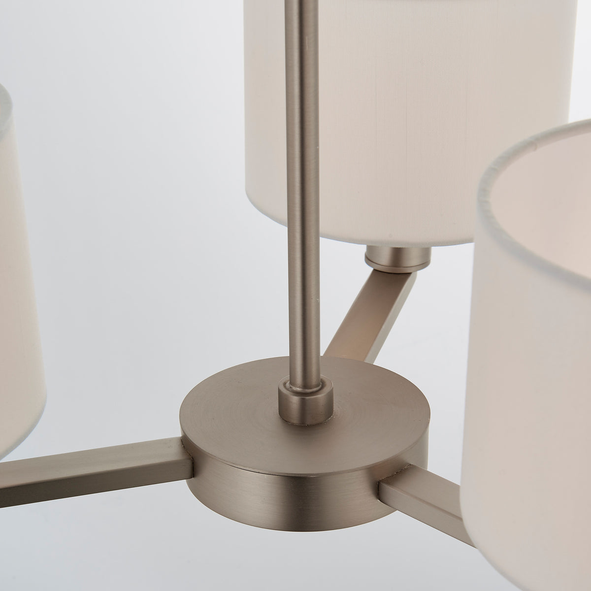 Gallery Direct Daley 3 Pendant Matt Nickel, close-up of the finish and design