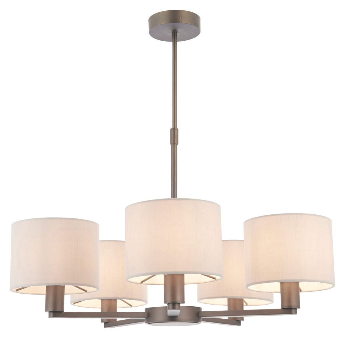 Gallery Direct Daley 5 Pendant Antique Bronze, complete product view on a white background