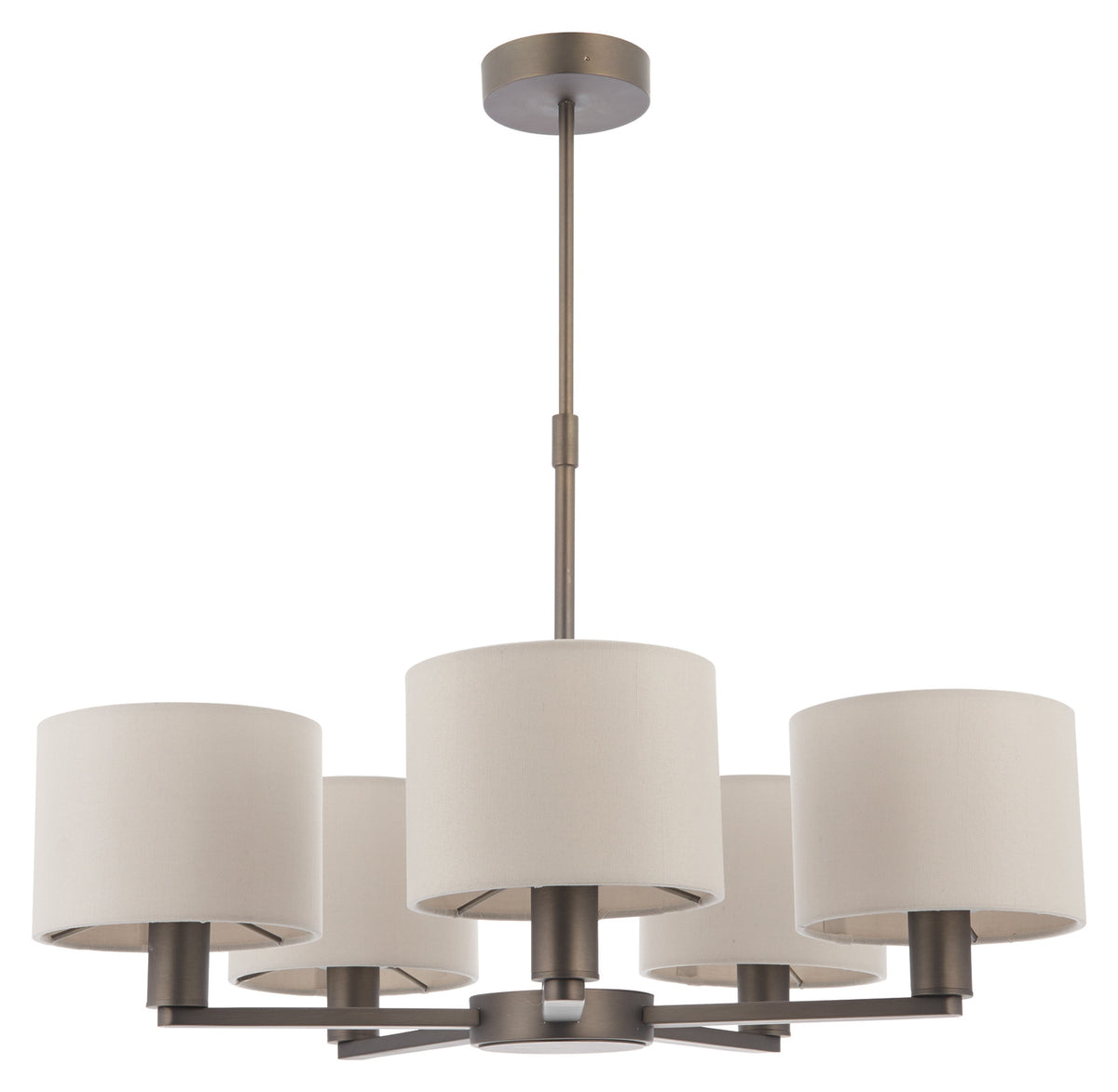 Gallery Direct Daley 5 Pendant Antique Bronze, complete product view on a white background