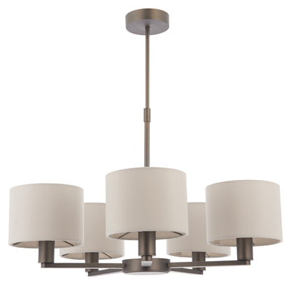 Gallery Direct Daley 5 Pendant Antique Bronze, complete product view on a white background