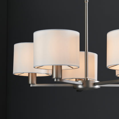 Gallery Direct Daley 5 Pendant Matt Nickel, close-up of the finish and design