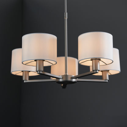 Gallery Direct Daley 5 Pendant Matt Nickel, close-up of the finish and design