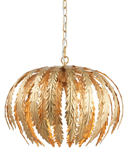 Gallery Direct Delphine Pendant Light Gold, complete product view on a white background