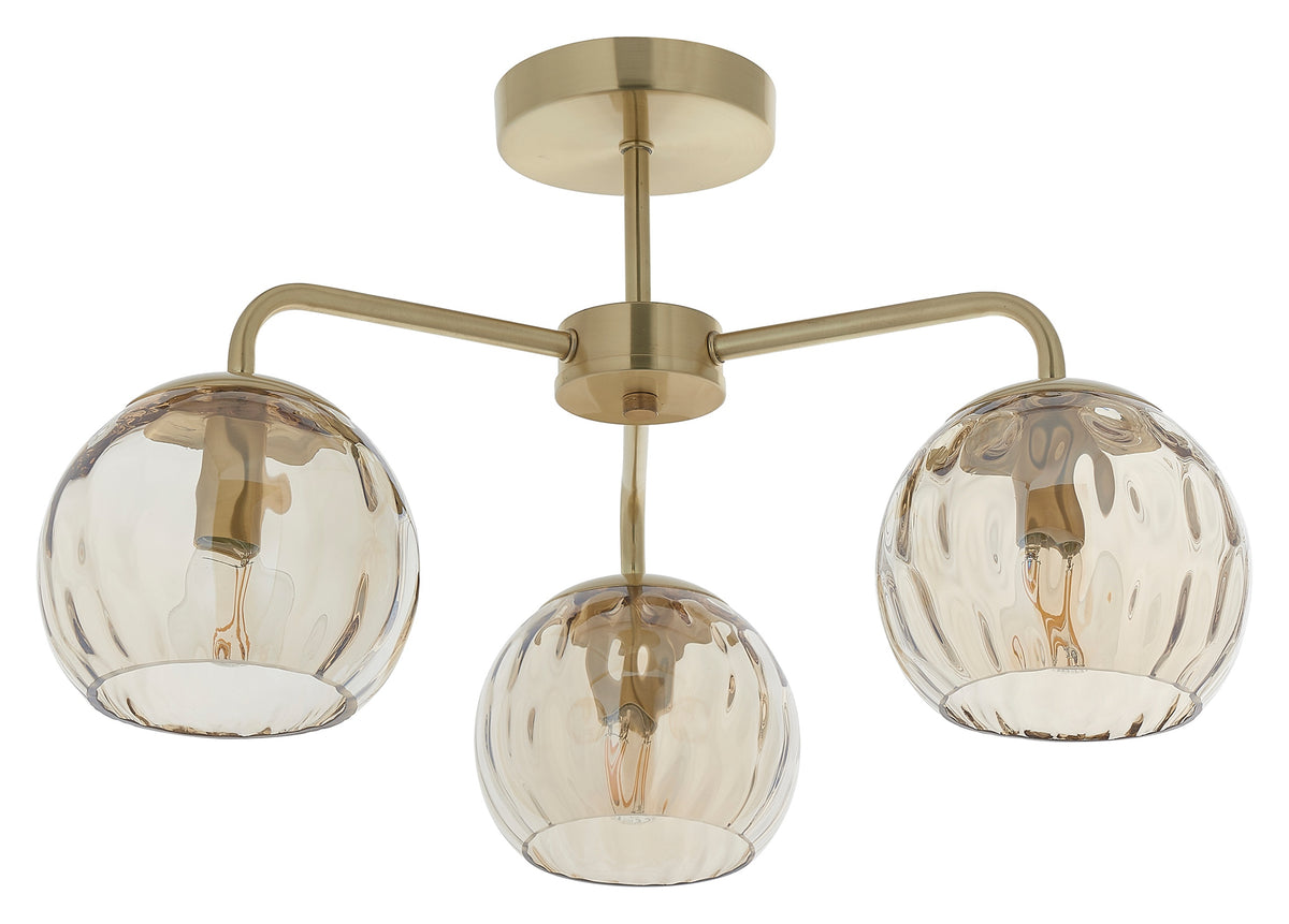 Gallery Direct Dimple 3 Ceiling Light, complete product view on a white background