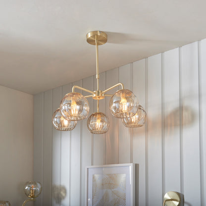 Gallery Direct Dimple 5 Pendant Light, styled in a room setting